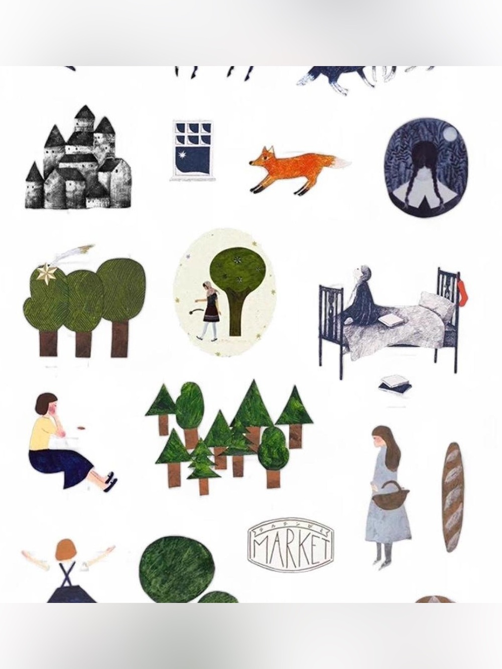 Abstract Forest Stickers